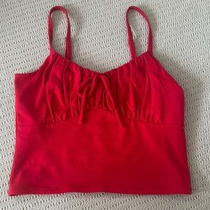 Hollister front-tie ruched tank top